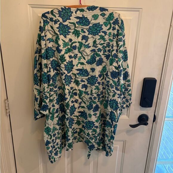 Anthropologie Gypsie Mermaid Green Floral Kimono - Picture 4 of 5
